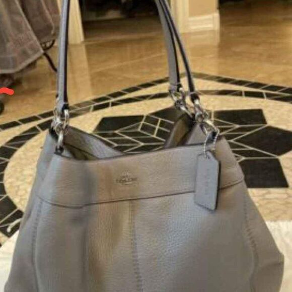 COACH Designer Lexy Gray shoulder bag purse handbag - Picture 2 of 9